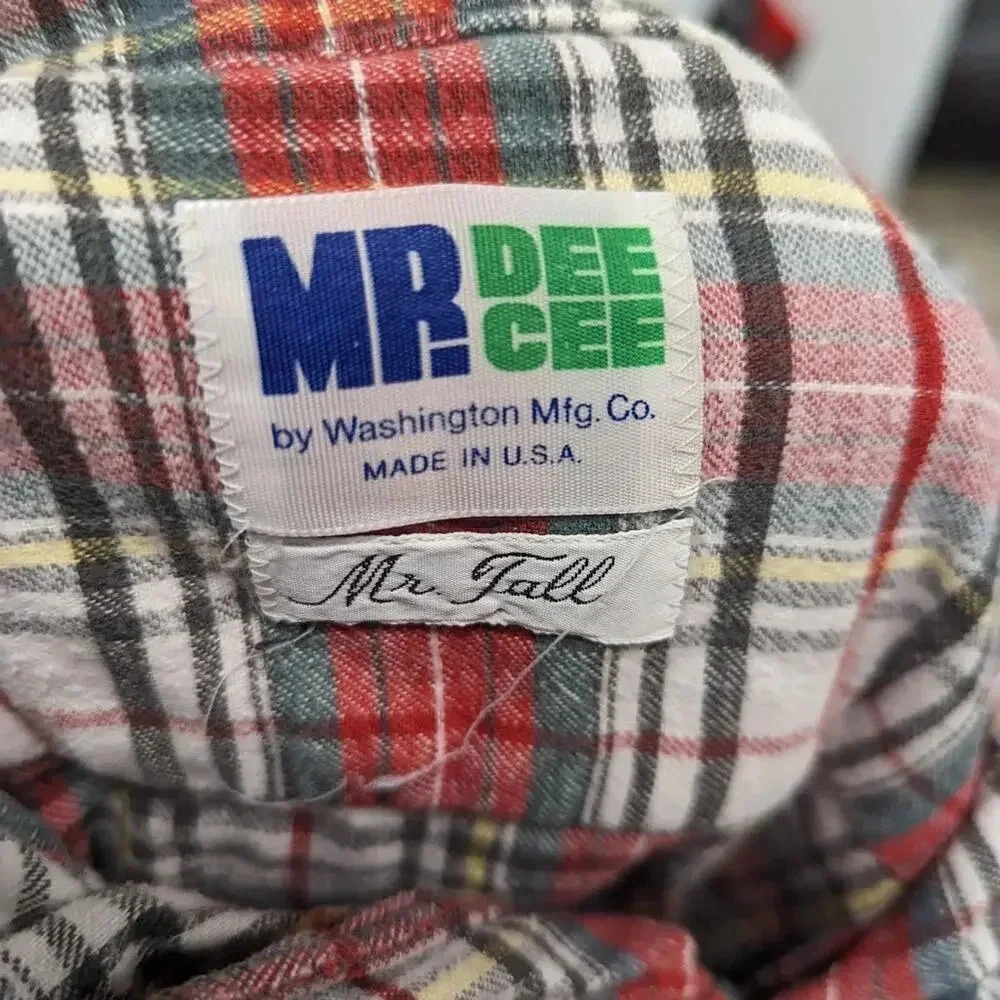 Vintage 70's Mr. Dee Dee Plaid Shirt XXL - Picture 2 of 4